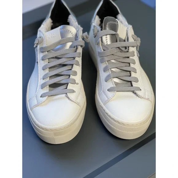 P448 Shoes Womens Size 39 Thea Vegan Apple Sustainability Low Top Leather Italy - Picture 3 of 11